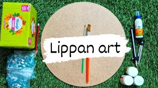 Lippan art for beginners  Lippan art design Lippan art work [upl. by Arhna]