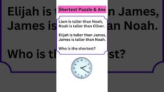 Who’s the Shortest A Fun Logic Puzzle Challenge [upl. by Lila]