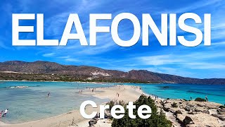 Elafonisi beach walk Crete Greece 4K  UHD Walking Tour [upl. by Einhoj900]