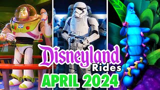 Disneyland Rides  April 2024 POVs 4K 60FPS [upl. by Kathye802]