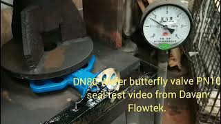 DN80 Wafer butterfly valve seal test video from DAVAN FLOWTEK [upl. by Schapira]