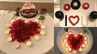 Romantic Birthday Decoration Ideas at Home  Surprise Birthday Decor for Husband [upl. by Sergu955]