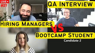 Mock QA Interview with Hiring Managers and Bootcamp Graduate [upl. by Bostow]