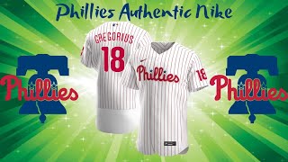 Philadelphia Phillies Home Nike Authentic Player Jersey Gregorious how to spot a fake [upl. by Mann228]