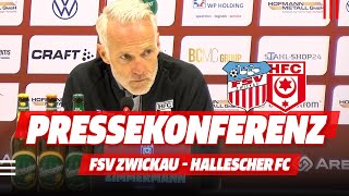 FSV TV  Pressekonferenz  FSV Zwickau  Hallescher FC 10 10 [upl. by Euqinoj]