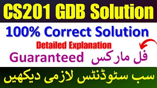 Cs201 GDB solution 2024  Cs201 GDB solution  Cs201 gdb solution fall 2023  cs201 gdb 2024 [upl. by Lipsey381]