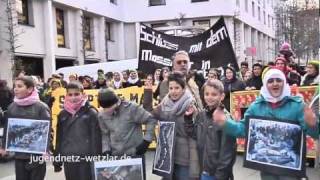 Friedliche Demonstration gegen den Angriff der türkischen Armee [upl. by Tonjes]