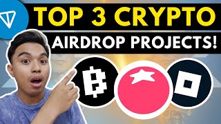 TOP 3 BEST CRYPTO AIRDROP PROJECTS 2024 TELEGRAM GAMES WITH GOOD POTENTIAL AIRDROP FOR PLAYERS [upl. by Rusel]