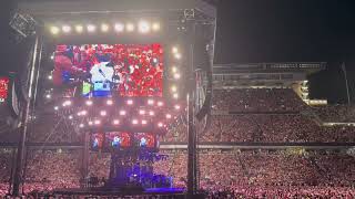 The King at Kyle Field  George Strait addresses the crowd after taking the stage [upl. by Yalc]