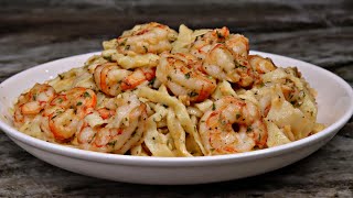 Garlic Parmesan Shrimp Scampi Pasta Recipe [upl. by Lette]