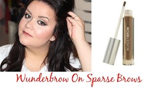 Wunderbrow Eyebrow Gel  First Impressions And Demo On Sparse Brows [upl. by Ujawernalo]