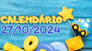 CALENDÁRIO DE 27 DE OUTUBRO DE 2024 ALUNONOTADEZ10 ensinofundamental [upl. by Ardnak]