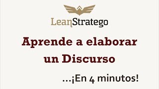 Cómo elaborar un discurso ¡Aprende en 4 minutos [upl. by Llireva]