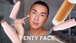 FULL FACE USING FENTY BEAUTY  Natural Men’s Makeup [upl. by Scandura711]