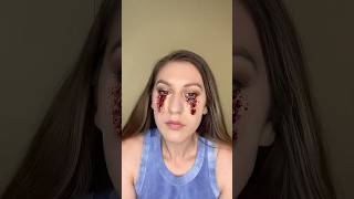 PEELING MY EYES OFF  TUTORIAL shorts fakeblood halloween [upl. by Garate]