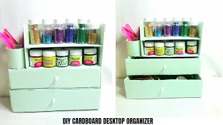 DIY CARDBOARD DESK ORGANIZER HANDMADE WASTE CARDBOARD N PAPER PEN HOLDER ORGANIZER [upl. by Eiramlehcar]