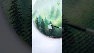 Painting Unbelievable Landscape with Fog 😱 🌲 shorts [upl. by Notnroht]