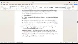 windows comparator circuit using opamp comparator [upl. by Ahsekan768]