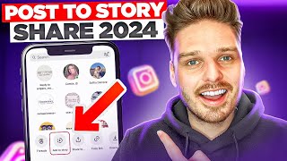 How to Share Instagram Post to Story 2024 [upl. by Hsetirp313]