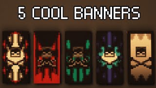 Minecraft  5 Cool Banner Designs 14  Tutorial [upl. by Meill427]