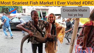 A Day With Locals In Congo Fish Market  Kinshasa 🇨🇩 [upl. by Lartnom]