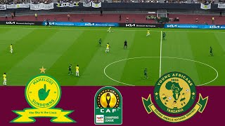 Mamelodi Sundowns vs Young Africans CAF Champion League 2324 Full MatchVideoGame PES 2021 [upl. by Hanfurd]