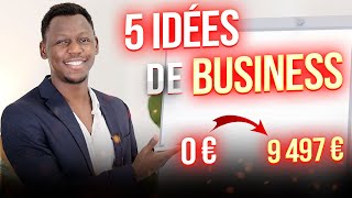 Si tu veux sortir de la galère voici 5 business à lancer avec zéro [upl. by Mixam604]