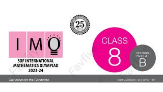 favfive  SOF International Mathematics Olympiad class 8 Set B 20232024  sof  imo  maths [upl. by Gleeson114]