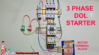 3 phase DOL starter connection three phase induction motor DOL starter in Tamil and English [upl. by Karilla]