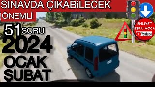 YENI SINAV SISTEMINE UYGUN 2024 OCAK ŞUBAT EHLİYET SINAVI EHLİYET 2024 OCAK ŞUBAT SINAV SORULARI [upl. by Alledi]