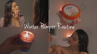 Winter Pamper Routine  🍂fall aesthetic vibes🍁  nishkabhura [upl. by Arakaj642]