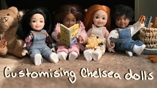 Barbie DIY Custom Chelsea dolls Barbie Doll Customization spa day Ken Barbie Role play [upl. by Manard896]