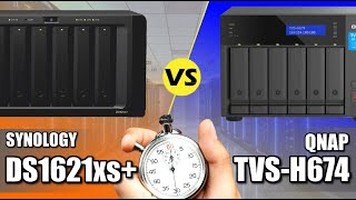 Synology DS1621xs vs QNAP TVSh674 NAS Comparison  As Fast As Possible [upl. by Eaned]