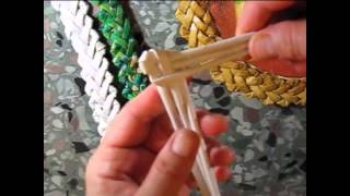 Weaving of the pattern sharp toother herring bone with six tips Part 3 [upl. by Iramat]