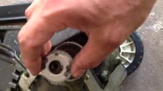 Honda HR215 mower rear wheel ratchet replacement [upl. by Amarette]