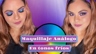 Maquillaje Análogo en tonos fríos [upl. by Auhsuj]