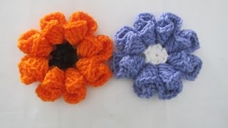 How to Crochet a Flower Pattern 2│by ThePatternFamily [upl. by Coltin]