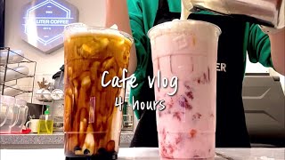 Sub🙇🏻‍♀️‼️140만 기념‼️🙇🏻‍♀️ 카페브이로그 4시간 모아보기  cafe vlog  더리터  asmr  nobgm [upl. by Newby992]