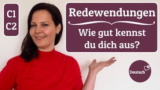 Redewendungen für Fortgeschrittene Deutsch C1 C2 [upl. by Kinny]