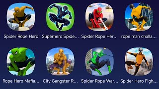 Spider Rope Hero Superhero Spider Spider Rope Hero Man Rope Man Challenge Rope Hero Mafia Wars [upl. by Reinhold953]