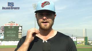 BASEBALL Inland Empire 66ers Jared Walsh Interview [upl. by Assenat30]