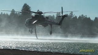 Helicopters Loading Water for Two Bulls Fire Near Bend Oregon 9 June 2014 [upl. by Ramedlaw]