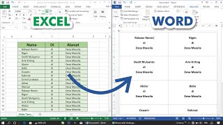 Cara membuat label undangan otomatis di Microsoft word [upl. by Cirilo819]