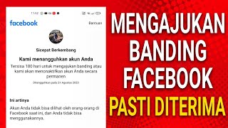 CARA MENGAJUKAN BANDING FACEBOOK YANG DI TANGGUHKAN 180 HARI [upl. by Eiblehs]