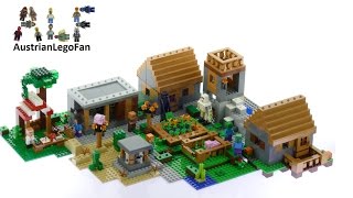 Lego Minecraft 21128 The Village  Lego Speed Build Review [upl. by Omissam]