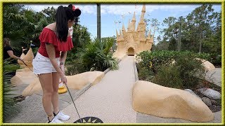 DISNEY WORLD HAS THE BEST MINI GOLF COURSES EVER  CRAZY HOLE IN ONES  Brooks Holt [upl. by Nerte]