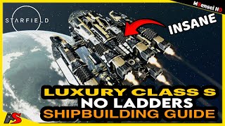 Starfield Class C AMAZING No Ladders Luxury Starship Build for 1 Million Credits [upl. by Triley793]