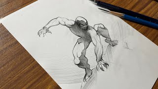 Dark avenger superhero  pencil drawing comic [upl. by Irok]