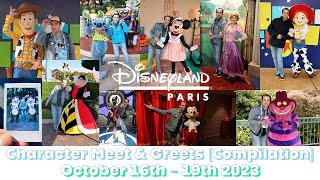 Disneyland Paris My Disney Character Meet amp Greets Compilation October 2023 [upl. by Rossner762]