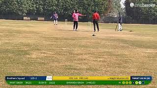 Live Cricket Match  Knight Warriors X1 vs Brothers Squad  24Nov24 0747 AM 20  7th Amar Singh C [upl. by Netsyrk831]